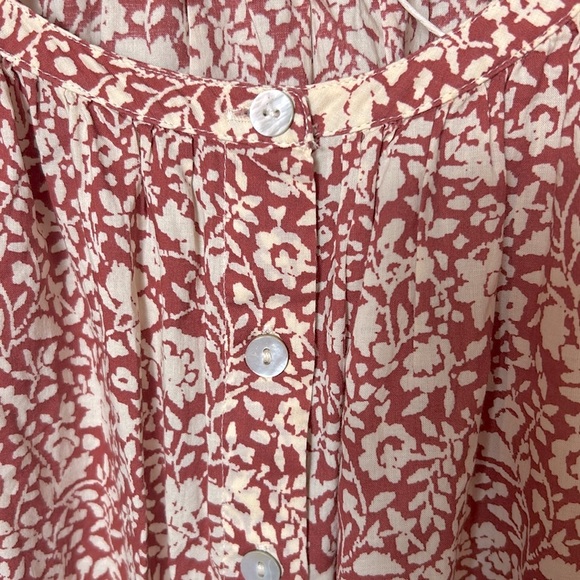 NEW Faherty Carmel floral button front self belt tie dress Spice Sunrise Floral - Picture 8 of 16